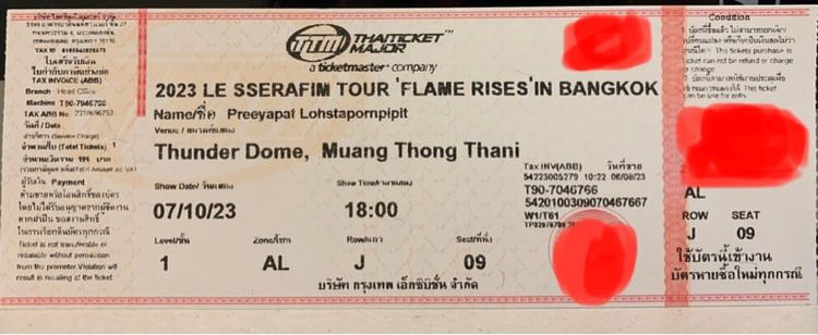 ตั๋วคอนเสิร์ต Le Sserafim Tour in Bangkok 