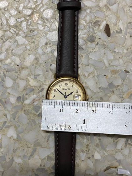 นาฬิกายี่ห้อ AUREOLE   ควอทซ์ เลดี้ ของแท้มือสอง  ฝาหลังลายสวย  750฿ รูปที่ 7