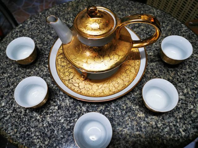ชุดกาน้ำชาทองวาดด้วยมือ รูปที่ 5