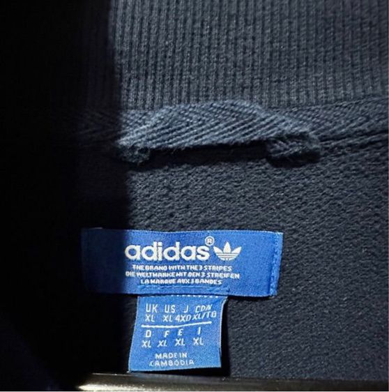 เสื้อสเว็ตเตอร์สีกรมแถบ แบรนด์ Addidas รูปที่ 4