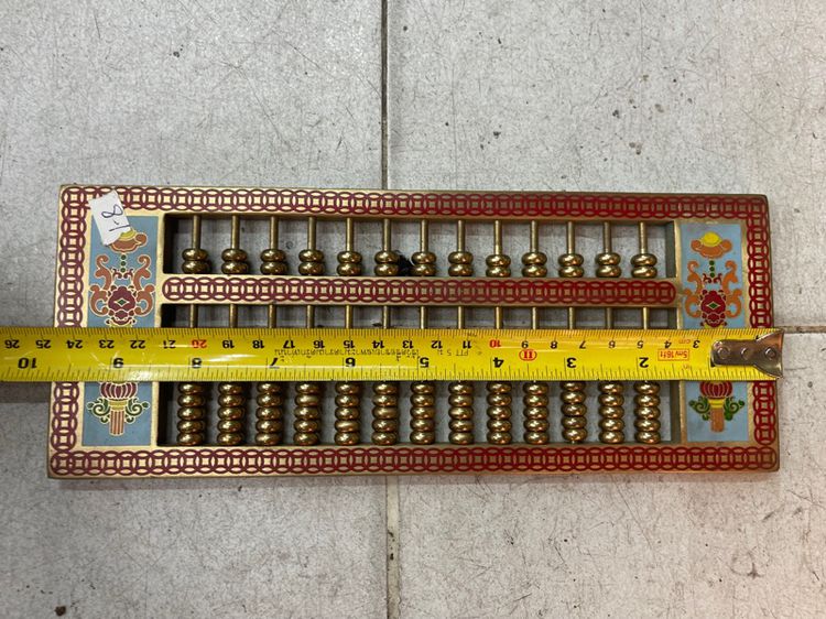 ลูกคิดจีน ทองเหลืองลงยา A4 รูปที่ 5