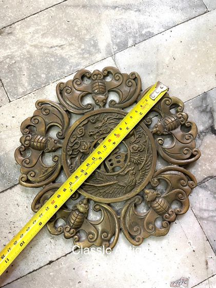 ค้างคาวจีน คาบเหรียญ ทองเหลืองสะสม รูปที่ 4