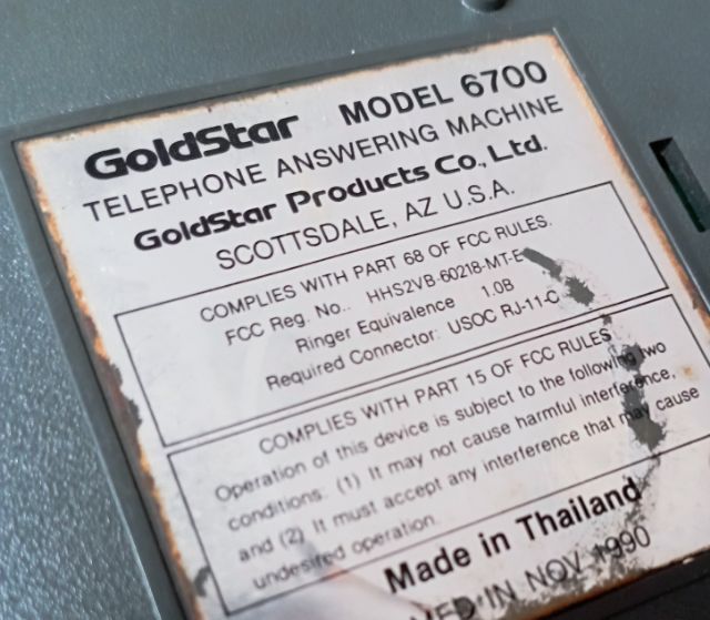 โทรศัพท์ตอบรับ Goldstar รูปที่ 5