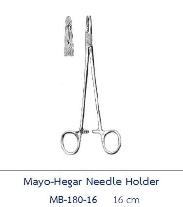 Mayo-Hegar คีมจับเข็มเย็บแผล วัสดุ สแตนเลส Stainless Steel Needle Holder รูปที่ 5