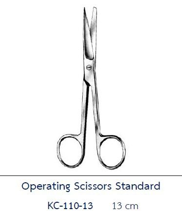 Abloom กรรไกรผ่าตัด วัสดุสแตนเลส Stainless Steel Operating Scissors Standard 13 cm. รูปที่ 3