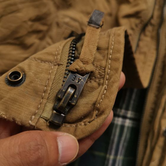 American Eagle Khaki Brown Full Zipper Jacket รอบอก 44” รูปที่ 7
