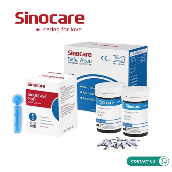 Sinocare เครื่องตรวจวัดระดับน้ำตาลในเลือด พร้อมเข็ม และ แถบทดสอบ รุ่น Safe Accu Blood Glucose Monitoring System รูปที่ 10