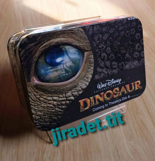 กล่องสังกะสี ขนาดเล็ก สินค้าที่ระลึก จากภาพยนต์เรื่อง DINOSAUR ไดโนเสาร์สินค้าจากปี พ.ศ.2543  สินค้ายังใหม่ (Limited) รูปที่ 3
