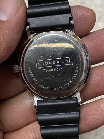 นาฬิกายี่ห้อ GIORDANO  จิออดาโน่  ควอทซ์ แท้มือสอง สายเปลี่ยนใหม่  700฿ รูปที่ 3