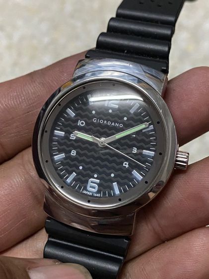 นาฬิกายี่ห้อ GIORDANO  จิออดาโน่  ควอทซ์ แท้มือสอง สายเปลี่ยนใหม่  700฿ รูปที่ 2