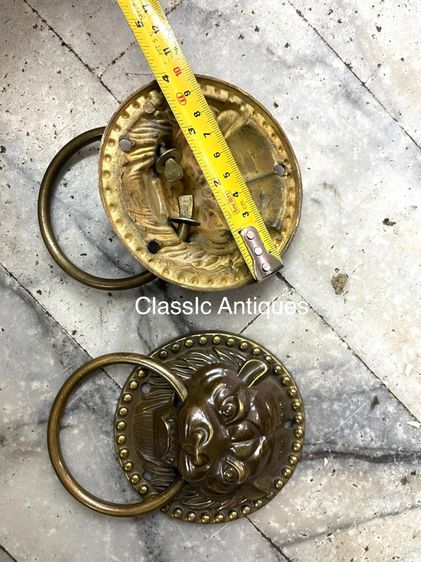 มือจับประตู หน้าเสือ ทองเหลือง  รูปที่ 4