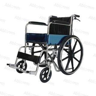 Abloom รถเข็นผู้ป่วย (ล้อแม็ก) เหล็กชุบ รุ่นมาตรฐาน พับได้ Standard Foldable Wheelchair with Mag Wheels รูปที่ 2
