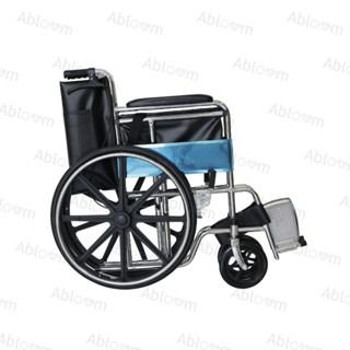 Abloom รถเข็นผู้ป่วย (ล้อแม็ก) เหล็กชุบ รุ่นมาตรฐาน พับได้ Standard Foldable Wheelchair with Mag Wheels รูปที่ 3