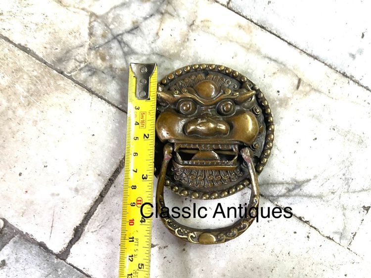 มือจับประตู หน้าสิงห์ ทองเหลือง A4 รูปที่ 3