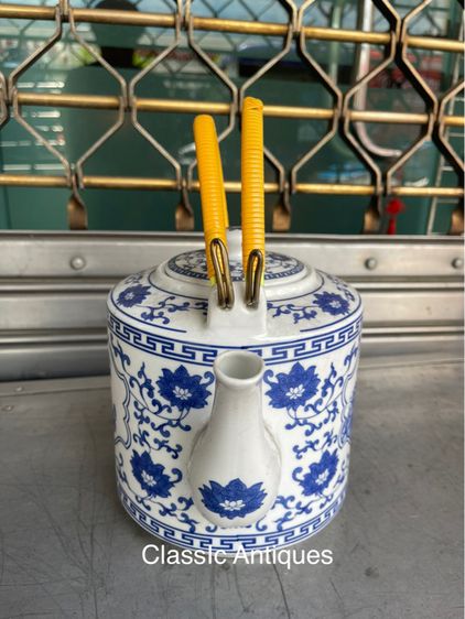 กาน้ำชาลายกอบัว กังไสลายคราม รูปที่ 2