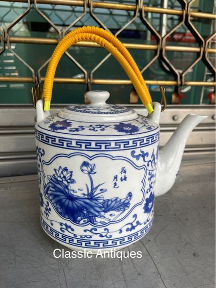 กาน้ำชาลายกอบัว กังไสลายคราม รูปที่ 8