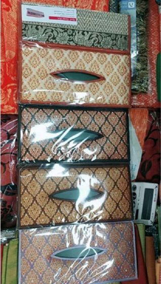 กล่องทิชชู่เสื่อกกสาน กล่องทิชชู่สี่เหลี่ยมลูกเต๋าแบบจัตุรัส และกล่องยาวแบบสีพื้น กล่องยาวลายไทย รูปที่ 9
