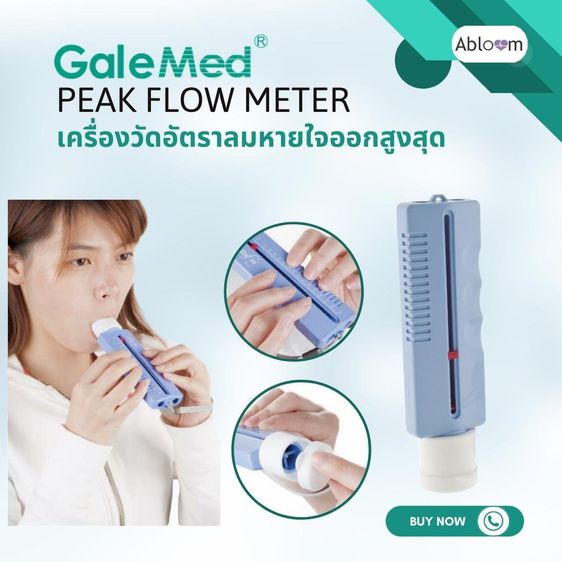อุปกรณ์เพื่อสุขภาพ Galemed เครื่องวัดอัตราลมหายใจออกสูงสุด Peak Flow Meter (สำหรับผู้ใหญ่ หรือ เด็ก)