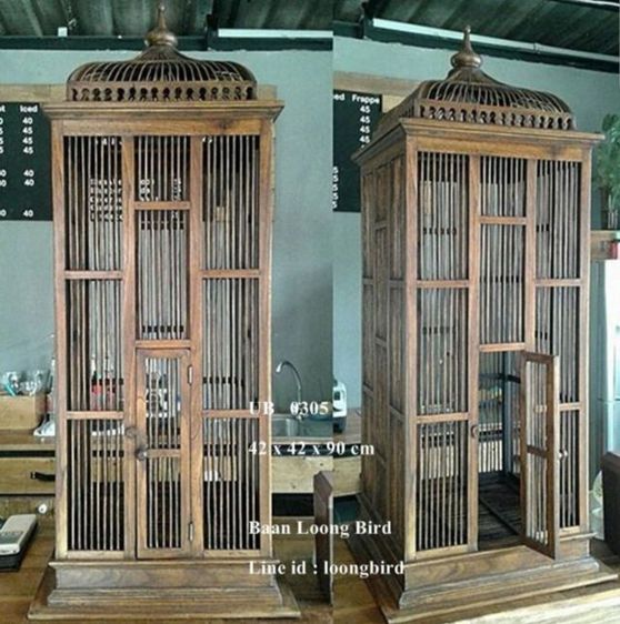 UB 0505 กรงนกไม้ตกแต่ง ใหญ่ รูปที่ 6