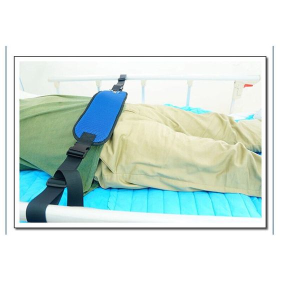 👍🏻 ขายดี Abloom สายรัดตัวผู้ป่วย กับเตียง สายรัดเตียง Medical Bed Strap for Patient (สีฟ้า) รูปที่ 4
