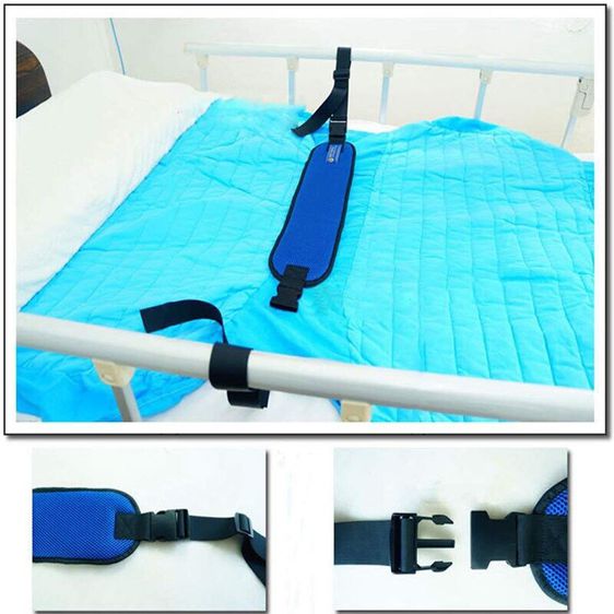 👍🏻 ขายดี Abloom สายรัดตัวผู้ป่วย กับเตียง สายรัดเตียง Medical Bed Strap for Patient (สีฟ้า) รูปที่ 3
