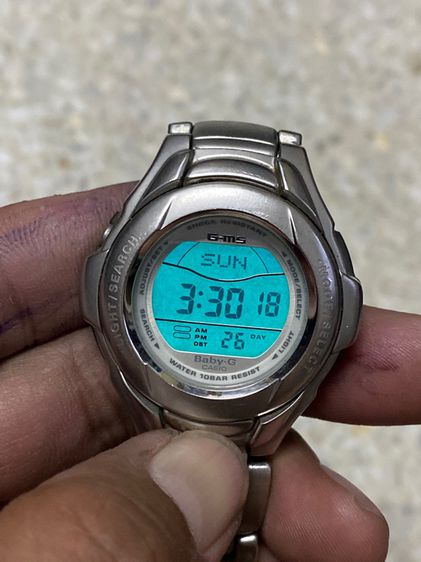 นาฬิกายี่ห้อ CASIO  Baby G   GMS  ของแท้มือสองสแตนเลส สายยาว 16 เซนติเมตร  900฿ รูปที่ 3