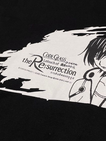 เสื้อยืดอนิเมะญี่ปุ่นมือสอง CODE GEASS LELOUCH OF THE RESURRECTION ANIME MOVIE PROMO Size L มือ2 รูปที่ 3