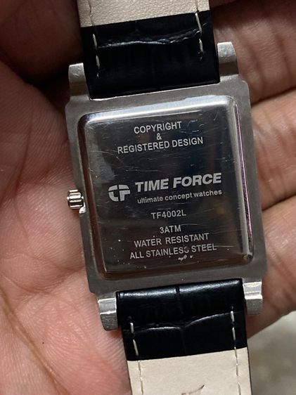 นาฬิกายี่ห้อ TIME FORCE  ควอทซ์  ของแท้มือสอง   สายหนังเปลี่ยนใหม่  900฿ รูปที่ 2
