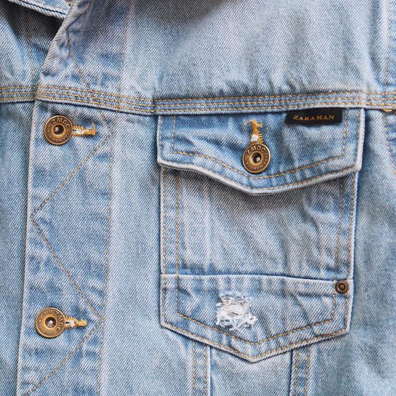 Zara Man 4 Pockets Denim Jacket รอบอก 43” รูปที่ 7