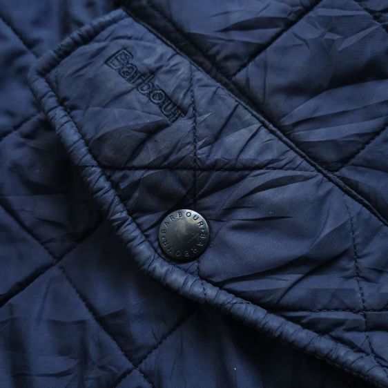 BARBOUR Navy Blues Powell Quilted Jacket รอบอก 46”  รูปที่ 8