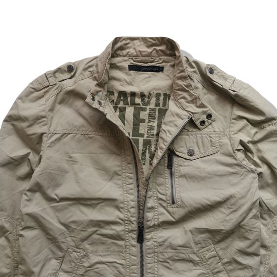 Calvin Klein Khaki Brown Zipper Jacket รอบอก 45” รูปที่ 3
