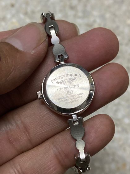 นาฬิกายี่ห้อ PASSAGE  MIGNON  ควอทซ์ ของแท้มือสอง  เรือนเล็กสายเล็ก ยาว 6 นิ้วครึ่ง  650฿ รูปที่ 2