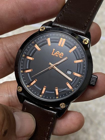 นาฬิกายี่ห้อ Lee  ของแท้มือสอง  เรือนใหญ่ดำสวย สายเปลี่ยนใหม่ 850฿ รูปที่ 3