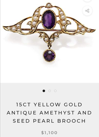 Antique victorian 15k gold brooch -​ April vintage  รูปที่ 6