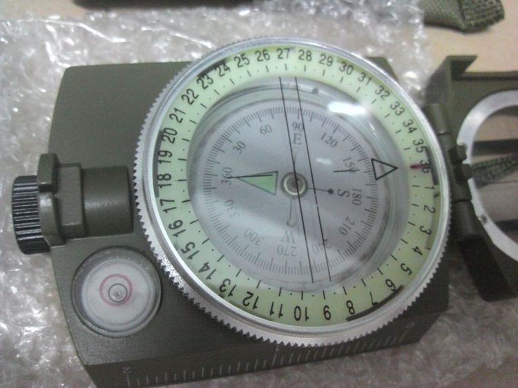 เข็มทิศLensatic compass  Body เหล็กทรงเปิดฝา แบบเยอรมัน สีเขียวอมดำ  พราง รูปที่ 9