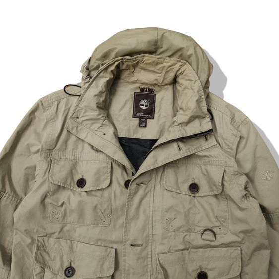 Timberland Khaki Brown Hooded Outdoor Jacket รอบอก 46” รูปที่ 2