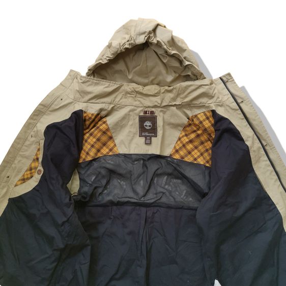 Timberland Khaki Brown Hooded Outdoor Jacket รอบอก 46” รูปที่ 9