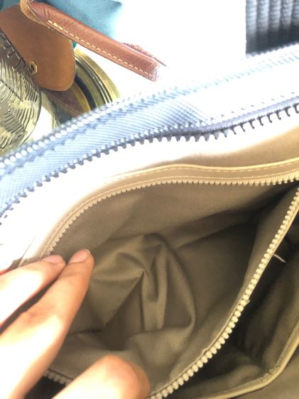 (ขายแล้ว) USED Lacoste tote shopping bag สีดำ รูปที่ 15