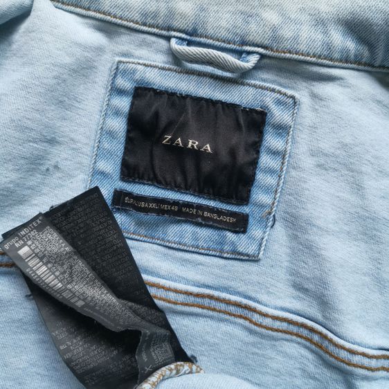 Zara Light Blues 4 Pockets Denim Jacket รอบอก 45” รูปที่ 7