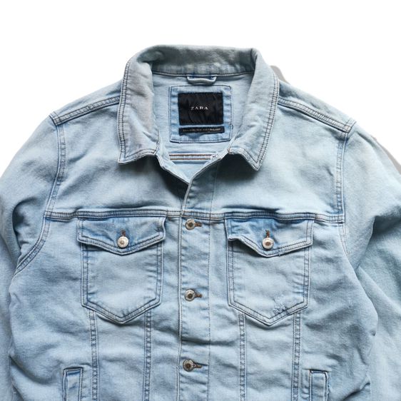 Zara Light Blues 4 Pockets Denim Jacket รอบอก 45” รูปที่ 5