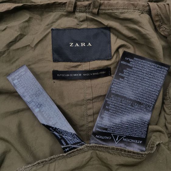 ZARA Hooded Military Jacket รอบอก 46” รูปที่ 8