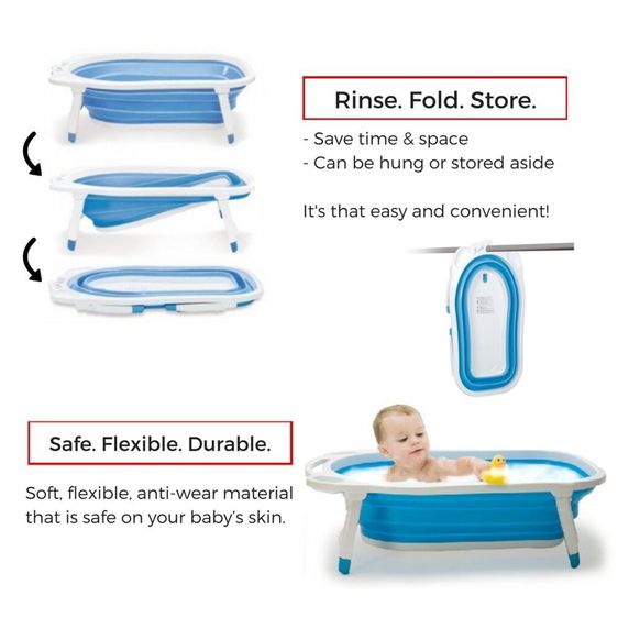 อ่างอาบน้ำเด็ก แบบพับได้ Baby Folding Bath Tub รูปที่ 4