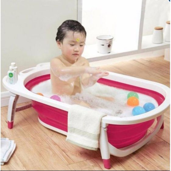 อ่างอาบน้ำเด็ก แบบพับได้ Baby Folding Bath Tub รูปที่ 2