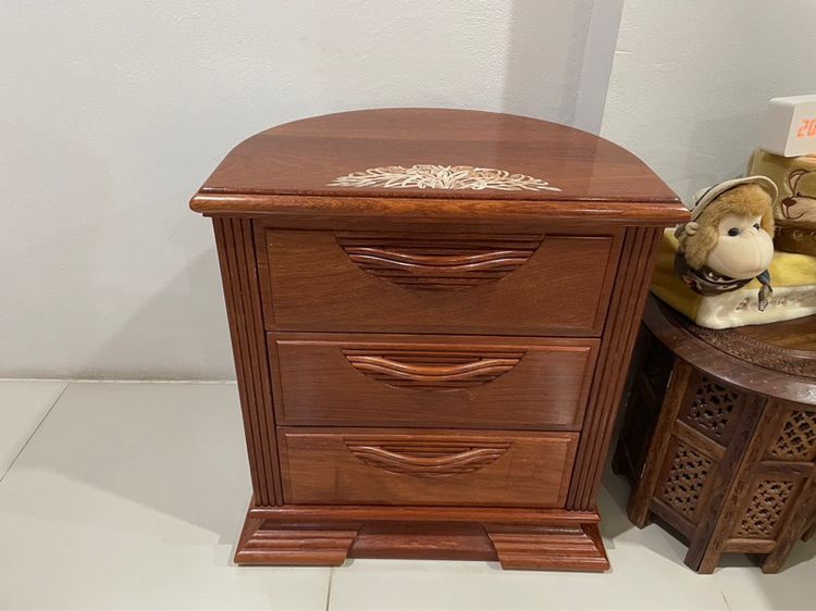 ชุดเตียงนอน 6 ฟุต พร้อมโต๊ะเครืีองแป้ง ไม้ประดู่แท้ ฝังมุก แท้ จากคงคา สวยมาก ไม่มีริ้วรอย รูปที่ 5