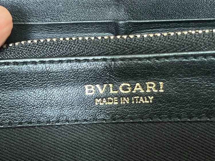 Bvlgari แท้ กระเป๋าสตางค์ใบยาว Zippy Wallet หนังแท้ทั้งใบ สีดำ สภาพดี มี Hologram +++++ รูปที่ 6
