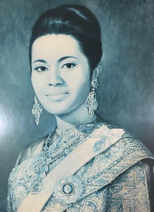 กรอบรูปไม้แป้ง ภาพพิมพ์เก่า ไซด์ใหญ่พิเศษ “ในหลวงทรงชุดจอมทัพไทยและพระราชินี” ภาพพิมพ์อายุกว่า 30 ปี รูปที่ 10