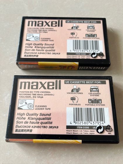  เทปคาสเซ็ตเปล่า Maxell UE 90 นาที Normal Position Type  รูปที่ 2