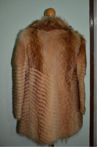 เสื้อกันหนาว ขน Fox แท้ สีทอง รูปที่ 6