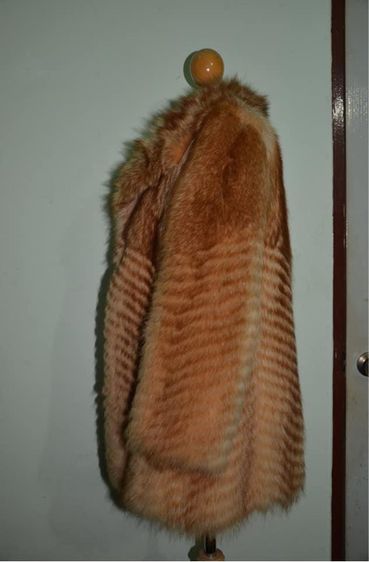 เสื้อกันหนาว ขน Fox แท้ สีทอง รูปที่ 7