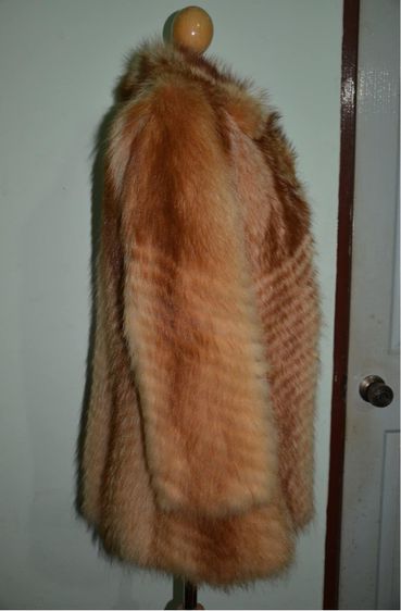 เสื้อกันหนาว ขน Fox แท้ สีทอง รูปที่ 5